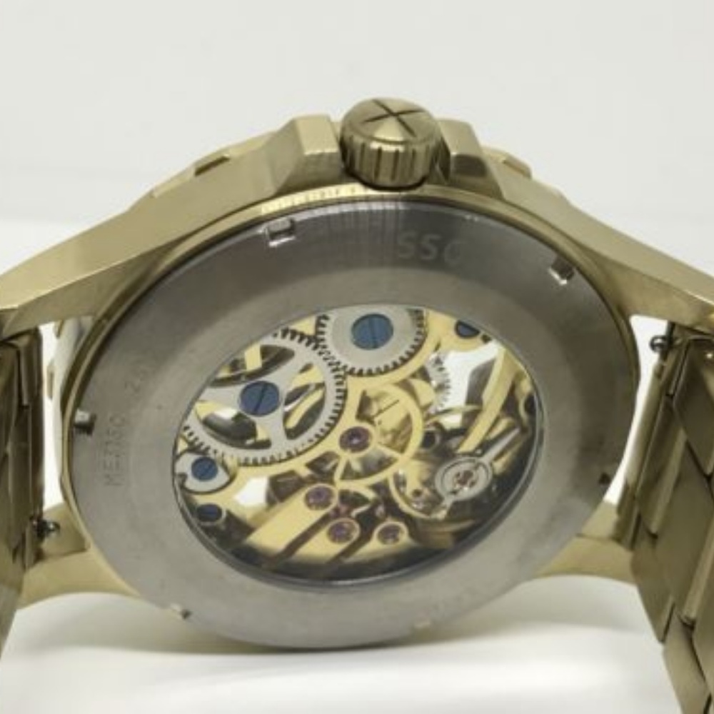 FOSSIL ME3150 NATE GOLD SKELETON AUTOMATIC - Picture 4 of 6